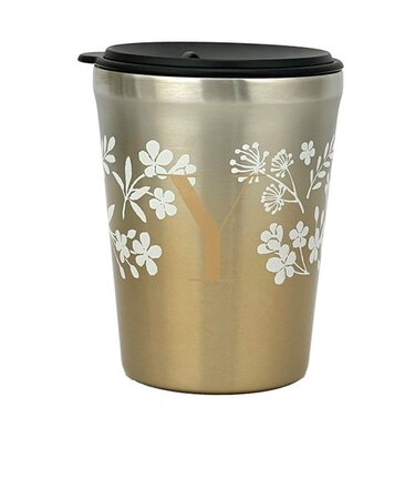 【当商品送料無料】タンブラー 蓋付き 通販 保温 保冷 イニシャル 名入れ 箱入り 個箱 プレゼント スライド 結露しない 花柄 草花 かわいい