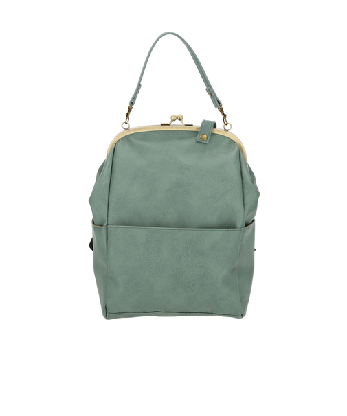 【当商品送料無料】がま口 リュック 通販 レディース おしゃれ 小さめ 通勤 通学 大容量 B5 合皮 フェイクレザー マチあり マチ広 大人