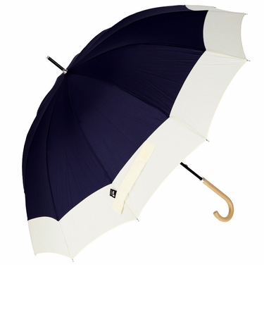 【当商品送料無料】because ビコーズ 雨傘 レディース 長傘 通販 メンズ 12本骨 12フレーム 親骨 63cm ボーダー UVカット