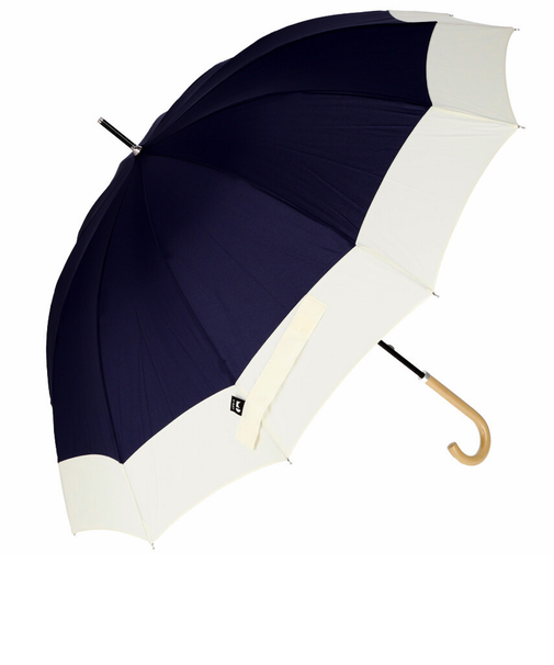 【当商品送料無料】because ビコーズ 雨傘 レディース 長傘 通販 メンズ 12本骨 12フレーム 親骨 63cm ボーダー UVカット