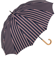 【当商品送料無料】because ビコーズ 雨傘 レディース 長傘 通販 メンズ 12本骨 12フレーム 親骨 63cm ボーダー UVカット