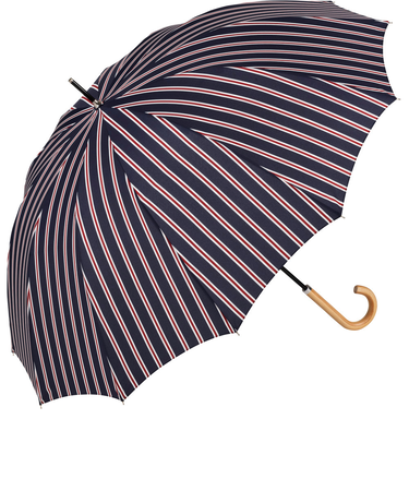 【当商品送料無料】because ビコーズ 雨傘 レディース 長傘 通販 メンズ 12本骨 12フレーム 親骨 63cm ボーダー UVカット