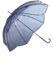 【当商品送料無料】because ビコーズ ビニール傘 オシャレ 通販 雨傘 長傘 お花型 花びら クリアアンブレラ クリア 透明 58cm