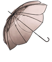 【当商品送料無料】because ビコーズ ビニール傘 オシャレ 通販 雨傘 長傘 お花型 花びら クリアアンブレラ クリア 透明 58cm