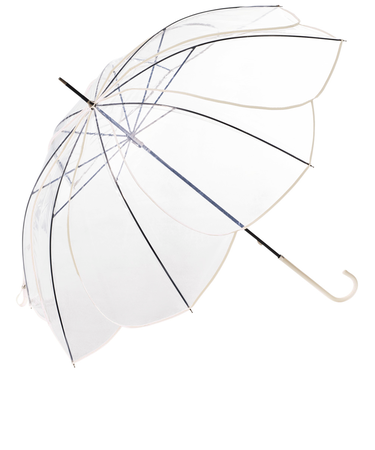 【当商品送料無料】because ビコーズ ビニール傘 オシャレ 通販 雨傘 長傘 お花型 花びら クリアアンブレラ クリア 透明 58cm