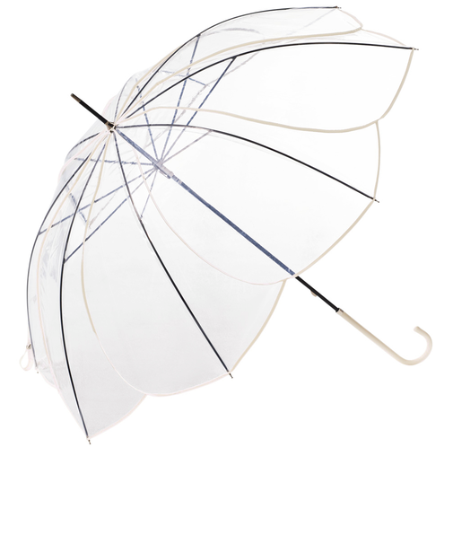 【当商品送料無料】because ビコーズ ビニール傘 オシャレ 通販 雨傘 長傘 お花型 花びら クリアアンブレラ クリア 透明 58cm