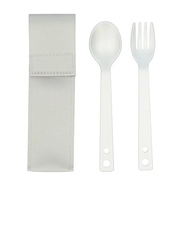 【当商品送料無料】カトラリーセット 通販 アルミ スプーン フォーク 軽量 シンプル ランチ エコ 収納袋付き プレゼント 収納 グレー ベージュ
