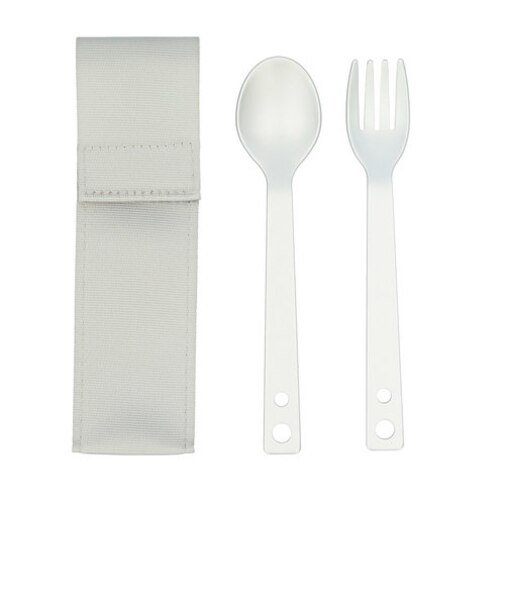 【当商品送料無料】カトラリーセット 通販 アルミ スプーン フォーク 軽量 シンプル ランチ エコ 収納袋付き プレゼント 収納 グレー ベージュ