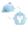 【当商品送料無料】クッション ネックピロー 通販 ウミリウム クルント ぬいぐるみ かわいい おしゃれ 首枕 飛行機 車 旅行 キャンプ