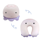 【当商品送料無料】クッション ネックピロー 通販 ウミリウム クルント ぬいぐるみ かわいい おしゃれ 首枕 飛行機 車 旅行 キャンプ