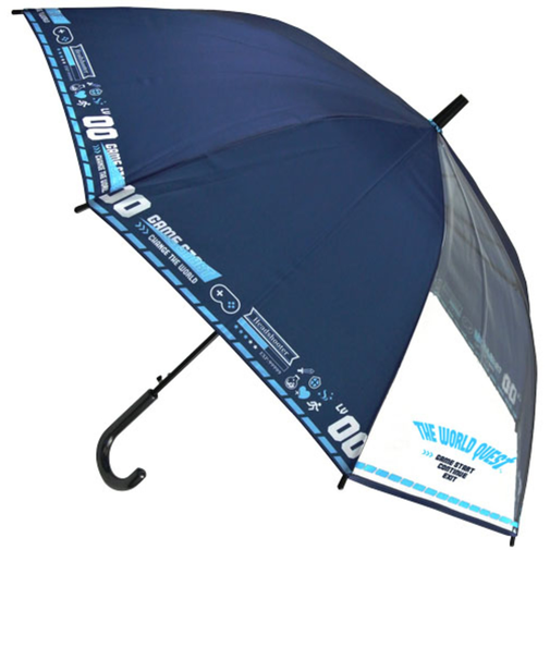 【当商品送料無料】傘 子供用 55 通販 ジャンプ傘 長傘 かさ小学生 キッズ 子供 こども 子ども 男の子 男子 男児 透明窓 窓付き 1コマ