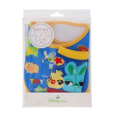 【当商品送料無料】キャラクター ベビーセット 通販 スタイ 贈り物 ベビー ソックス 2点セット よだれかけ よだれカバー 前掛け 靴下 男の子
