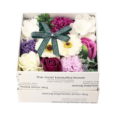 【当商品送料無料】ソープフラワー ボックス 通販 入浴剤 フレグランスボックスアレンジ バスフレグランス 花の形 花びら 造花 ギフト プチギフト