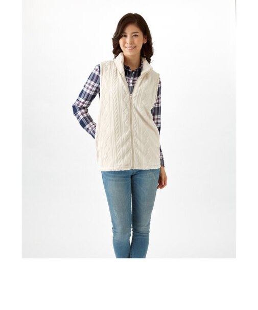 【当商品送料無料】あったか ベスト レディース 通販 ボアベスト 前開き 秋冬 裏起毛 背中 温め 部屋着 襟付き 襟 付き あったかグッズ