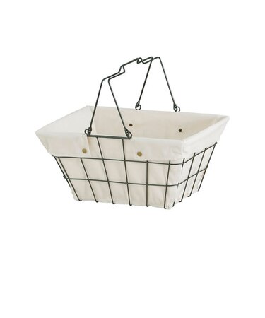 【当商品送料無料】収納 かご バスケット 通販 カゴ ワイヤーバスケット M ワイヤーファブリックバスケット アイアンバスケット アイアン ワイヤー