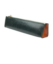 【当商品送料無料】Greeful ペンケース m 通販 グリーフル 筆箱 ペンポーチ puレザー ワイン×ブラウン ダークグリーン×キャメル