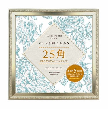 【当商品送料無料】フレーム 正方形 通販 ハンカチ額 25角 額 シャルム 250 x 250mm 額縁 25cm 真四角 額装 ディスプレイ