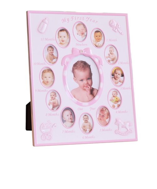 【当商品送料無料】12ヶ月 ベビーフォトフレーム 通販 写真立て 複数 フォトフレーム 13窓 ベビーフレーム ベビー用品 赤ちゃん 出産祝い