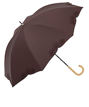 【当商品送料無料】because ビコーズ 晴雨兼用傘 長傘 遮熱性 通販 傘 雨傘 日傘 晴雨兼用 UVカット 遮光 刺繍 紫外線対策