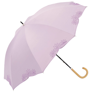 【当商品送料無料】because ビコーズ 晴雨兼用傘 長傘 遮熱性 通販 傘 雨傘 日傘 晴雨兼用 UVカット 遮光 刺繍 紫外線対策