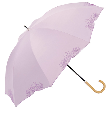 【当商品送料無料】because ビコーズ 晴雨兼用傘 長傘 遮熱性 通販 傘 雨傘 日傘 晴雨兼用 UVカット 遮光 刺繍 紫外線対策
