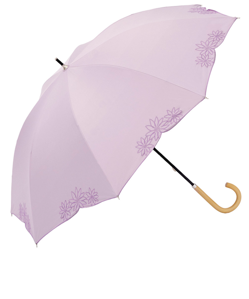 【当商品送料無料】because ビコーズ 晴雨兼用傘 長傘 遮熱性 通販 傘 雨傘 日傘 晴雨兼用 UVカット 遮光 刺繍 紫外線対策