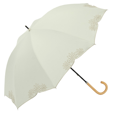 【当商品送料無料】because ビコーズ 晴雨兼用傘 長傘 遮熱性 通販 傘 雨傘 日傘 晴雨兼用 UVカット 遮光 刺繍 紫外線対策