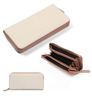 【当商品送料無料】長財布 レディース お洒落 通販 財布 お財布 ロングウォレット 本革 レザー カード入れ 小銭入れ かわいい 可愛い バイカラー