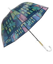 【当商品送料無料】傘 レディース 大きめ 通販 長傘 60cm ビニール傘 ジャンプ傘 雨傘 ワンタッチ傘 婦人傘 かさ カサ ステンドグラス風