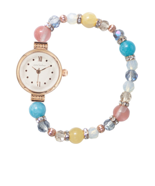 【当商品送料無料】ジャバラウォッチ 腕時計 レディース 通販 時計 アナログ時計 ウオッチ ジャバラ ビーズ 天然石 着けやすい じゃばら 蛇腹