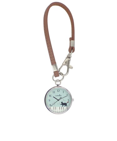 【当商品送料無料】時計 レディース 防水 日常生活防水 通販 ストラップウォッチ バッグにつける かわいい ねこ 猫 ネコ ピアノ 鍵盤 おしゃれ