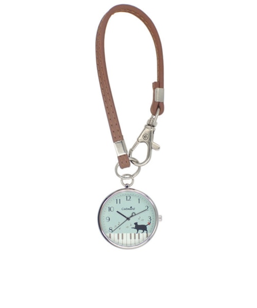 【当商品送料無料】時計 レディース 防水 日常生活防水 通販 ストラップウォッチ バッグにつける かわいい ねこ 猫 ネコ ピアノ 鍵盤 おしゃれ