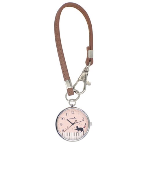 【当商品送料無料】時計 レディース 防水 日常生活防水 通販 ストラップウォッチ バッグにつける かわいい ねこ 猫 ネコ ピアノ 鍵盤 おしゃれ