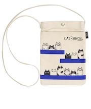 【当商品送料無料】セラミック藍 ポシェット レディース 猫 通販 ショルダーバッグ ショルダーバック ショルダー 肩掛け 小さめ 猫3兄弟 ネコ