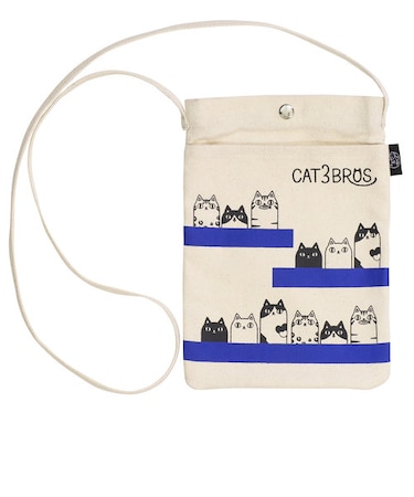 【当商品送料無料】セラミック藍 ポシェット レディース 猫 通販 ショルダーバッグ ショルダーバック ショルダー 肩掛け 小さめ 猫3兄弟 ネコ