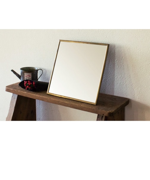 【当商品送料無料】スタンドミラー 卓上 通販 オディエ ODR-008 卓上ミラー 鏡 ミラー 真鍮 スタンド 大きい おしゃれ 大型 四角