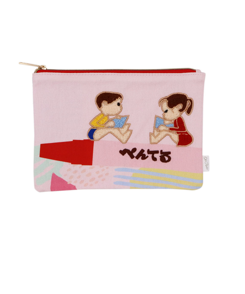 【当商品送料無料】Old Resta オールドリスタ ポーチ 刺繍 通販 ペーンケース 筆箱 小物入れ ケース ペン入れ マルチケース ファスナー