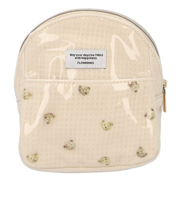 【当商品送料無料】FLOWERING フラワーリング ポーチ キルティング 縦型 通販 マチあり 自立 収納 ポケット 縦 PVC デザイン 大人