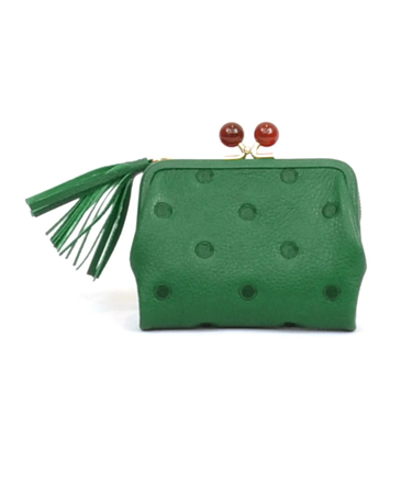 【当商品送料無料】ペルケ perche 財布 通販 二つ折り財布 折り財布 折財布 アクリル玉 2つ折りガマ口 がま口財布 ミニウォレット ミニ財布