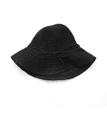 【当商品送料無料】ペーパーハット ハット ツバ広 通販 帽子 細編み 深い 折り畳み 折りたたみ リボン シンプル 定番 涼しげ 夏 日差し対策