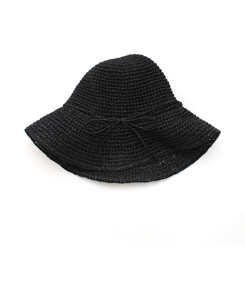 【当商品送料無料】ペーパーハット ハット ツバ広 通販 帽子 細編み 深い 折り畳み 折りたたみ リボン シンプル 定番 涼しげ 夏 日差し対策