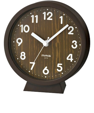 【当商品送料無料】MAG マグ 防水 置掛時計 時計 置掛両用 通販 置掛両用時計 木目調 コンパクト 北欧風 ナチュラル かわいい デザイン