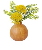 【当商品送料無料】光触媒 造花 通販 フェイクグリーン イミテーション 消臭 抗菌 花 フラワー 木目柄 陶器 ラウンドポット 一輪挿し 花瓶