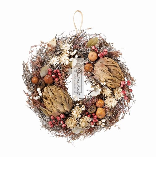 【当商品送料無料】リース 玄関 通販 春 オールシーズン インテリア 雑貨 造花 玄関飾り フェイクフラワー チュラルリース Mサイズ おしゃれ