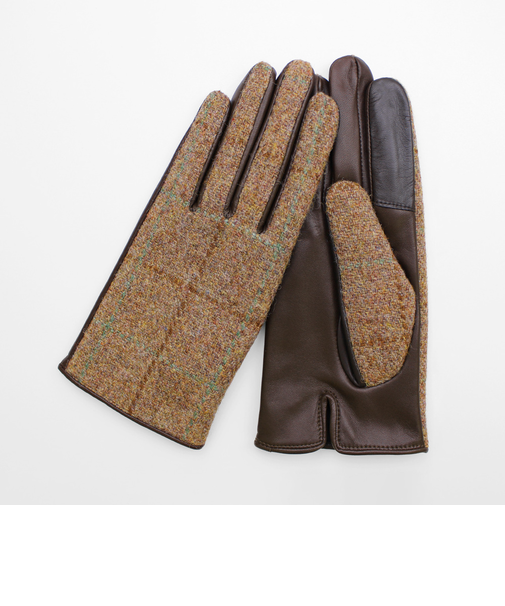 【当商品送料無料】ハリスツイード 手袋 レディース 通販 Harris Tweed グローブ 手ぶくろ タッチパネル対応 スクワラン加工 抗菌