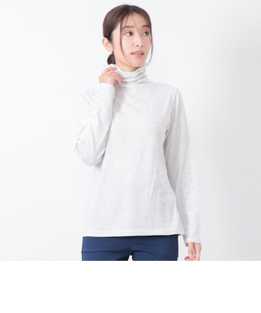 【当商品送料無料】ボトルネック プルオーバー 長袖 通販 Tシャツ カットソー ロンT 長袖Tシャツ タートルネック レディース UVカット