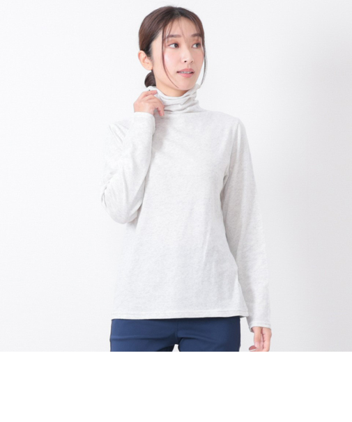 【当商品送料無料】ボトルネック プルオーバー 長袖 通販 Tシャツ カットソー ロンT 長袖Tシャツ タートルネック レディース UVカット