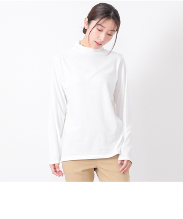 【当商品送料無料】ボトルネック プルオーバー 長袖 通販 Tシャツ カットソー ロンT 長袖Tシャツ タートルネック レディース UVカット