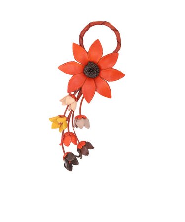 【当商品送料無料】バッグチャーム おしゃれ 通販 Melody 12992 メロディー キーリング 革 キーホルダー フラワー 花