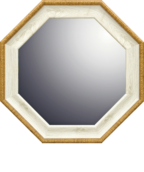 【当商品送料無料】鏡 八角 Sサイズ 通販 八角形ミラー ウォールミラー 八角形 卓上ミラー 壁掛け スタンドミラー かがみ ミラー 卓上 壁掛け鏡